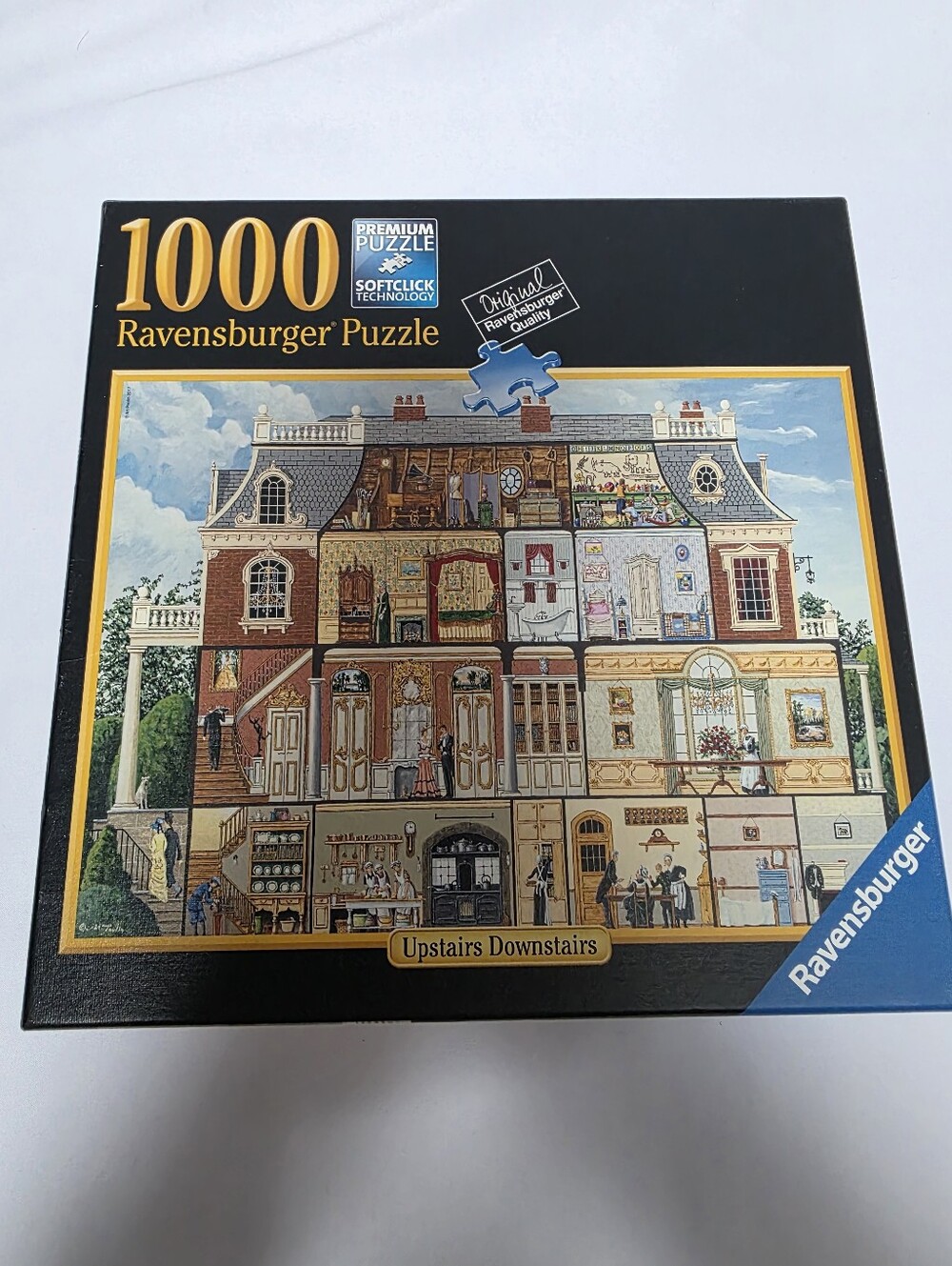 Ravensburger Upstairs Downstairs 1000 Piece Puzzle Art Poulin 80 122
